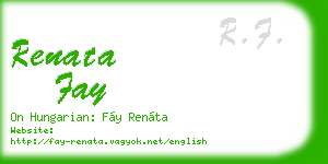 renata fay business card