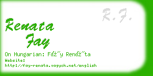 renata fay business card